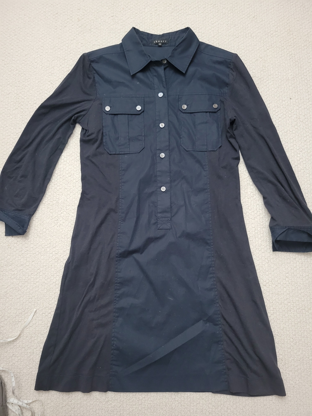 Theory Navy Shirt Dress